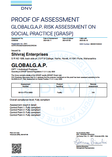 PROOF OF ASSESSMENT - GRASP